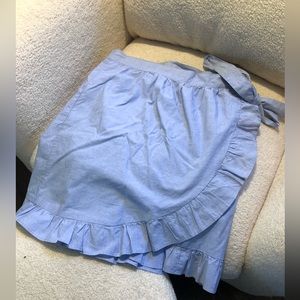 J.Crew blue apron-like skirt
